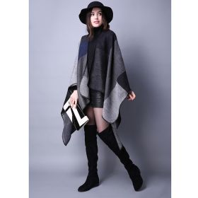 Autumn And Winter Scarf Versatile Lattice Ladies Travel Shawl (Option: Black-130x150CM)