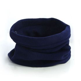 Warm wool scarf scarf (Color: Navy blue)