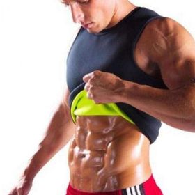 MEN'S BODY SHAPING NEOPRENE SAUNA VEST With LOGO (Option: A-M)