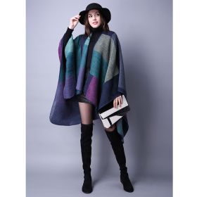 Autumn And Winter Scarf Versatile Lattice Ladies Travel Shawl (Option: Purple-130x150CM)