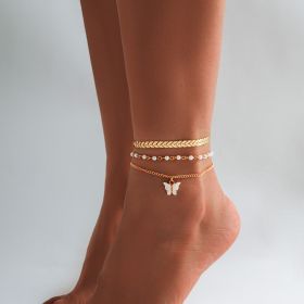 Beach Star Tassel Ankle Ring Simple Foot Ornaments (Option: 05 Gold 4107)