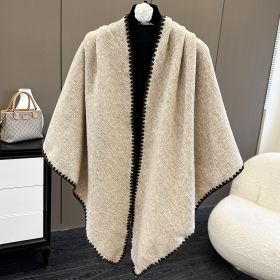 Affordable Luxury Fashion Wind Outdoor Autumn And Winter Scarf (Option: Solid Color Milky White-130X190CM)