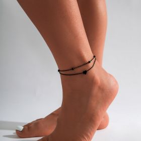Beach Star Tassel Ankle Ring Simple Foot Ornaments (Option: 13 Black 4094)