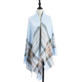 Women's Cashmere-like Plus-sized Double-sided Qicaigei Scarf Shawl (Option: D4-140X140CM)